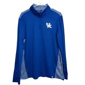 Fanatics University of Kentucky Quarter Zip Blue Long Sleeve Men’s Size Medium